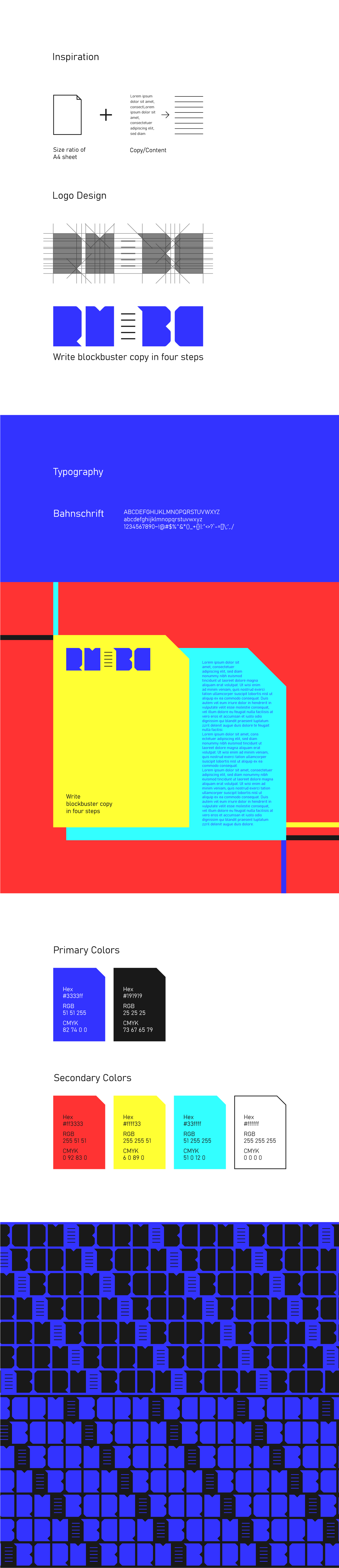 Logo design for a copywriting agency a4 agency clean colorful copy copywriter copywriting geometric geometry lettermark minimal minimalist modern simple square studio vibrant