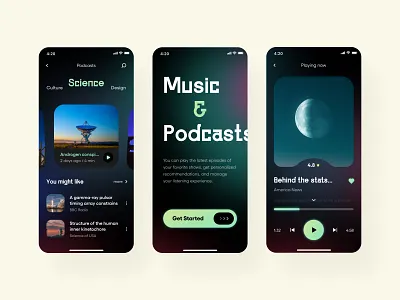 Podcast's app android android app android app design app application design ios ios app ios app design ios mobile mobile ui user experience user interface ux