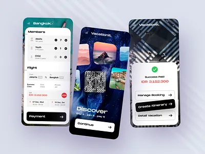 Vacation ⠿ Work Diary apps bangkok clean concept exploration ios japa travel trend vacation white