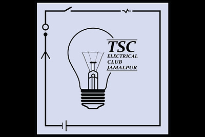 TSC electrical branding design flat illustration illustrator logo minimal typography vector