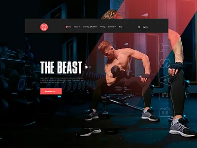HERO UI GYM Fitness... dark mode dark theme dark theme ui dark ui frontend frontend design gym ui hero hero design ui design uiuxdesign web ui web ui ux