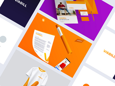 ViaBill | Brand Exploration 02 bradning brand brand guidelines brand identity branding concept clean colors guide identity logo logotype minimal rebrand simple stationary style styleguide tshirt typography visual identity