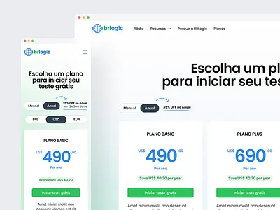 Brlogic New Website design details mobile plans price pricing streaming subscription ui ux webdesign webflow website website design