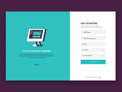 Sign Up and Onboarding Page design icons illustration login onboarding signup ui ux web website