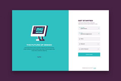 Sign Up and Onboarding Page design icons illustration login onboarding signup ui ux web website