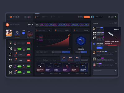 CSGO Crash Game - UI Elements casino crypto csgo dark ui dashboad design elements esports gambling game gaming interface nft roulette skins ui ui elements user interface design ux