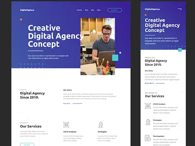Digital Agency business concept corporate design landing page site ui ux web website