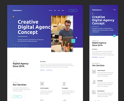 Digital Agency business concept corporate design landing page site ui ux web website