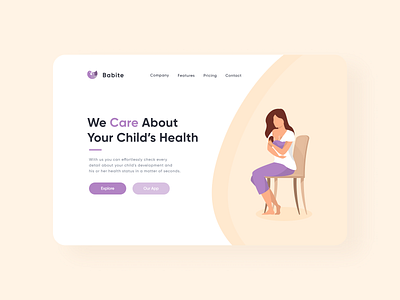 Child Health Website app app design application clean ecommerce health website interaction design interface design ios iphone minimal mobile orange screen ui uidesign user experience user interface ux uxdesign