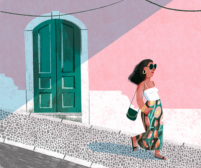 The Pastel City digital art illustration ipadart lisboa lisbon procreate travel illustration