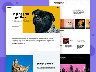 DailyUI #003 - Landing page 003 adoption dailyui dailyui003 dekstop landingpage pet ui website website concept