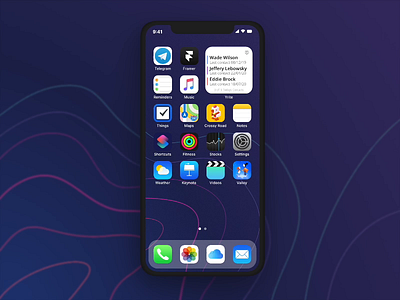 ios14 widget prototyping animation app control design framer gestures interaction ios ios14 prototype swipe ui ux widget