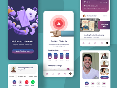 Introverts Community App Interface adobexd branding design concept dailyui design design art designer figma idea introvert minimal shots ui uidesign uiux ux