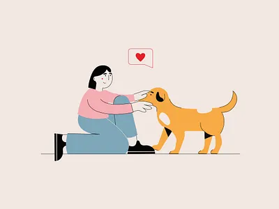 Friends book illustration bright colors children book illustration childrens illustration design dog illustration girl illustration illustration illustration art minimal vector