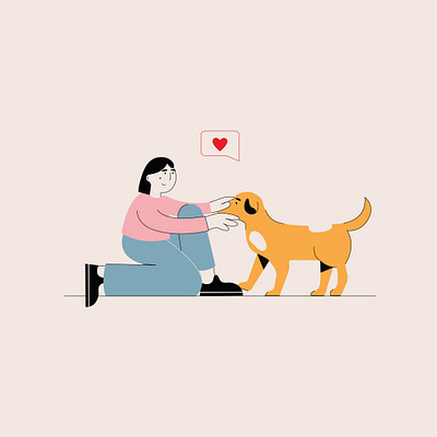 Friends book illustration bright colors children book illustration childrens illustration design dog illustration girl illustration illustration illustration art minimal vector