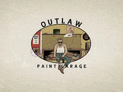 Paint Garage apparel design branding chopper design engineering folkart garagephic studio illustration logo logodesign logotype motorcycle service design vintage design vintage logo