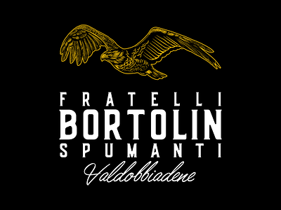 Fratelli Bortolin Spumanti Logo design drawing eagle eagle logo graphic design hand drawing illustration ilustractor logo retro logo tshirt vector vintage vintage logo