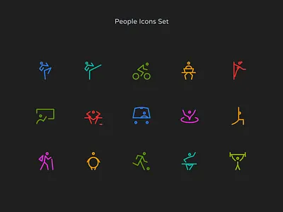 The funniest of a set of people icons man pack people set woman