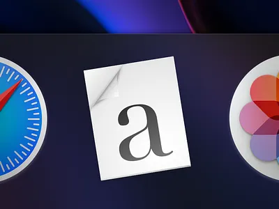 Font Manager App Icon 2 app application catalina dock font icon macos manager mojave typeface typogaphy typographic view viewer