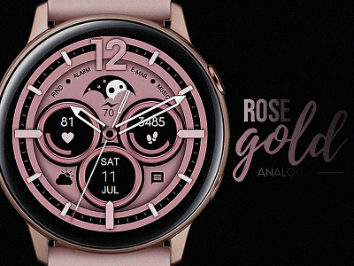 Analog Rose Gold - Watch Face active classic design digital electronics galaxtwatch galaxy watch gears3 graphic design illustration samsung screen smart smartwatch tech technology watch watchface wearable wearable tech