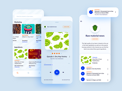 Podcast for business app cards ui mobile mobile design player ui podcast app product design top ux ui designer ui design