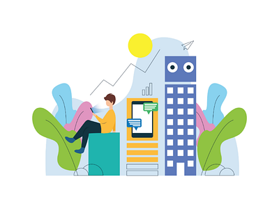 Modern Signal art colorfull design flat graphic illustration imagination modern signal simple