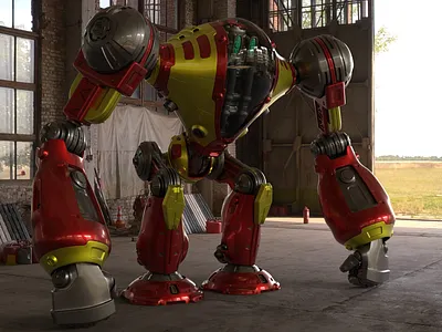 Fun Kong V2 3d 3dsmax arnold arnold renderer arnoldrender cartoonish character digital 3d gorilla mech mecha robot sciencefiction scifi