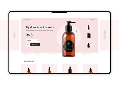 beauty store - web design concept design invite web