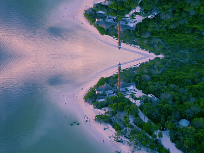 Lighthouses on Black Hole Island - Digital Wilderness black hole drone graphic design kaleidoscope landscape lighthouse loop mirror nature photoshop space sunrise surreal surrealism surrealist trippy video visual design