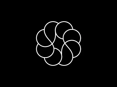 Flower abstract design flower geometry line line art lineart logo mark minimal plant round simple