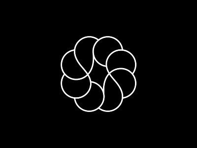 Flower abstract design flower geometry line line art lineart logo mark minimal plant round simple