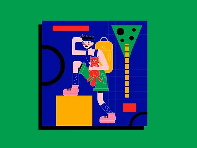 illustration/ journey animation design illustration vector персонаж