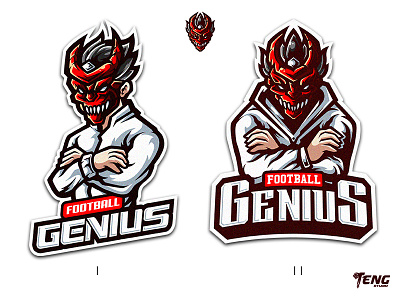 FOOTBALL GENIUS LOGO brand branding character design esport fortnite game logo mascot overwatch sport