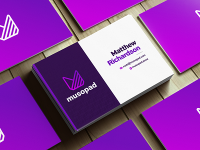 Musopad Business Card Design Exploration brand brand design brand identity branding business card business cards design exploration identity logo designer minimal modern music app musicians print print design