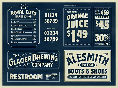 Ephemera Egyptian Font in use font handlettering lettering logo menu signage signpainter signpainting tabular typeface typogaphy typography vintage