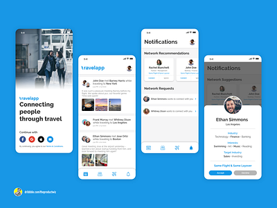 TravelApp — Airport Networking App app appdesign branding design product design productdesign startup travelapp ui ui ux uidesign uiux uiux design uiuxdesign ux uxdesign