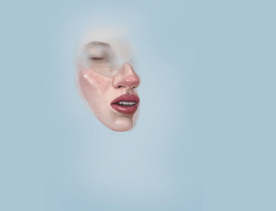 Water art digital digital art digital painting drawing emotion illustration relax swimming pool woman
