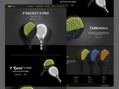 Padel Tennis Accessories Website 3d illustrations app branding clean ios light ui mobile app design modern padel tennis product design ui user experience user interaction user interface ux vector website branding website design