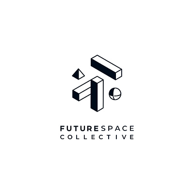 Future Space Collective Logo branding f geometry logo property