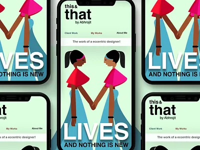 Lives & Nothing New 2d design 2d illustration branding colours design illustration minimal ui ux web