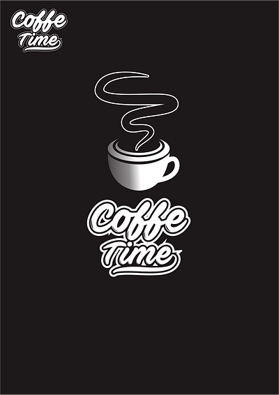 Coffe Time design flat vector