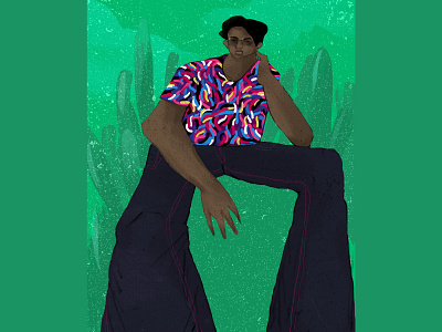 MODEL adobe boy fashion illustration illustrator model modeling mood new outdoor photoshop plants style wacom work