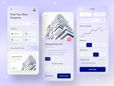 Real Estate Property app app design appartment architecture app buy rent interior mobile property real estate real estate agent real estate branding sell rent uiux