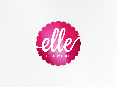 Elle Flowers brand branding elle flowers graphic design logo logotype