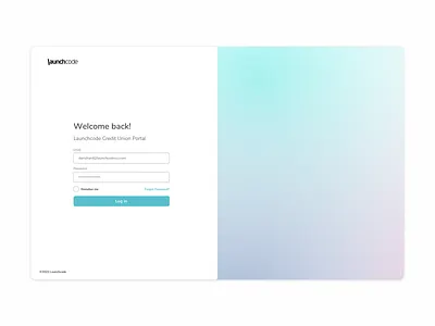 Log in page — Custom Web Portal company design gradient login logo minimal portal software uidesign uxdesign