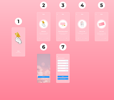 Vini Concept App Sign Up Form and Intro Screens adobe xd app design concept design developer development event app illustration logo mobile app mobile design mobile ui multimedia ui deisgn ui design united kingdom vector