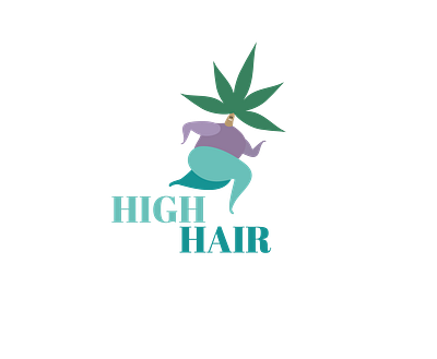 High Hair branding cbd logo packaging packaging design