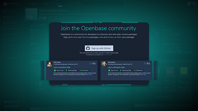 Openbase - Signup Form openbase popup signup signupform ui uiux web webdesign