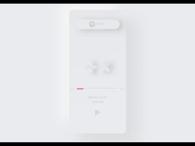 Spotify Garrix - Music Player app clean design flat minimal mobile music music app neumorph neumorphic neumorphism player ui white