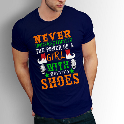 never underestimate the plwer of a girl with running shoes creative concept cycling eye catching fishing art fishing pole tshirt design shirt tshirt art tshirtdesign typography t shirt unique t shirt vector design